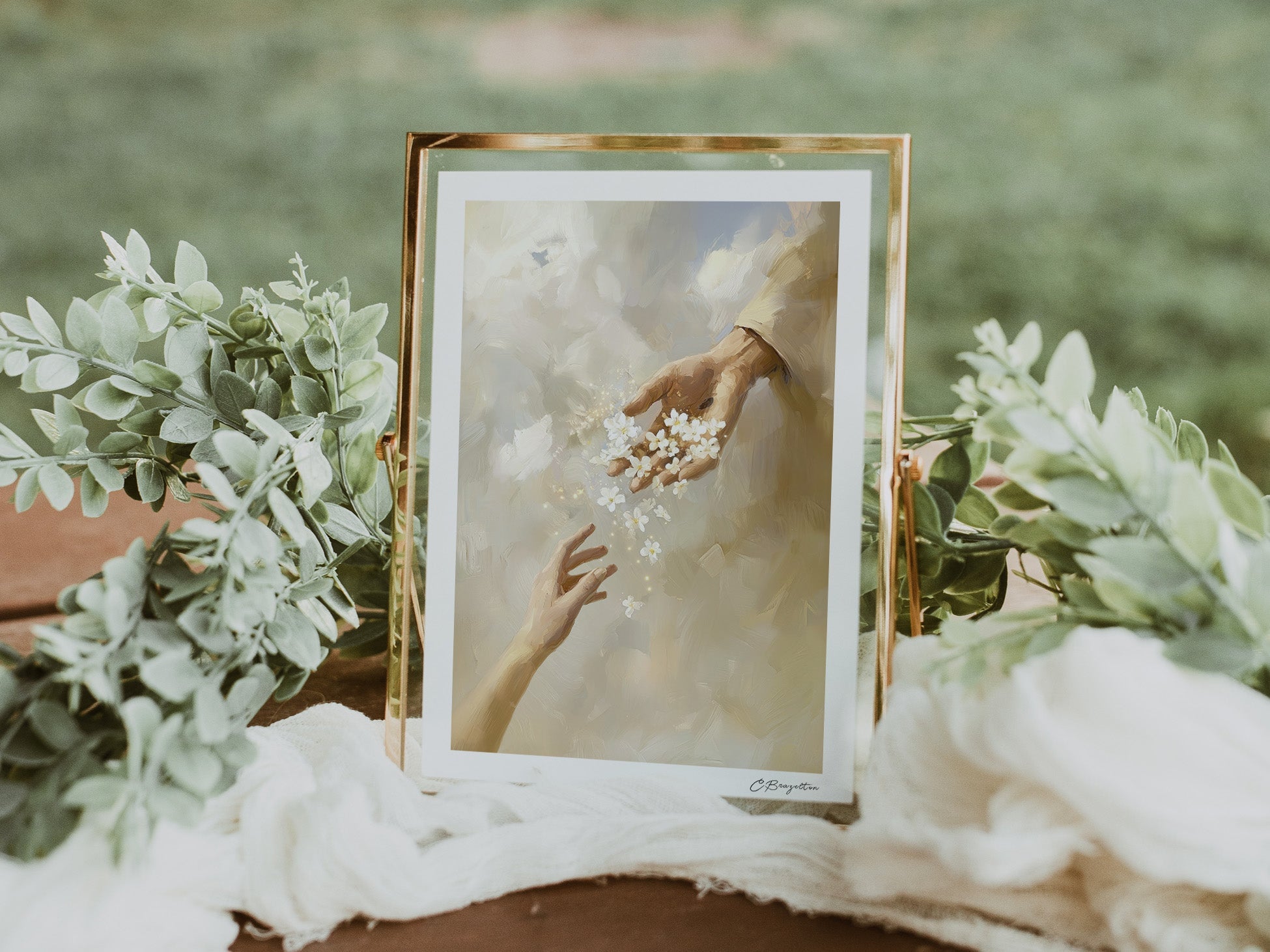 Reaching for Him | Signed Handmade Art Print