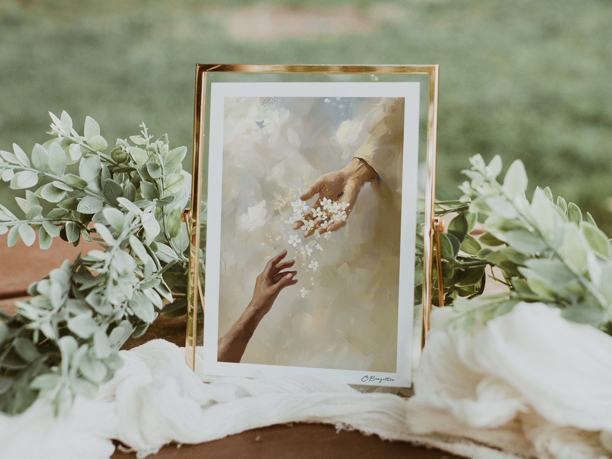 Reaching for Him | Signed Handmade Art Print