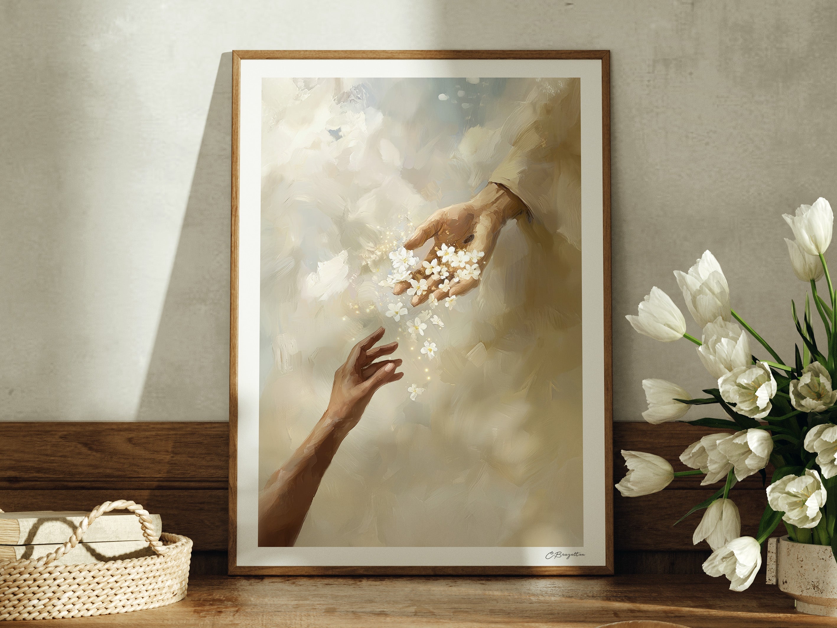 Reaching for Him | Signed Handmade Art Print