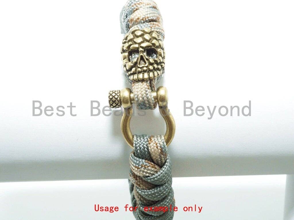 Antique Shackle Clasp, Paracord Survival Bracelet Clasp with screw, Buckles Adjustable D Shackles, Men's Jewelry Findings,17x5x20mm,sku#Y119