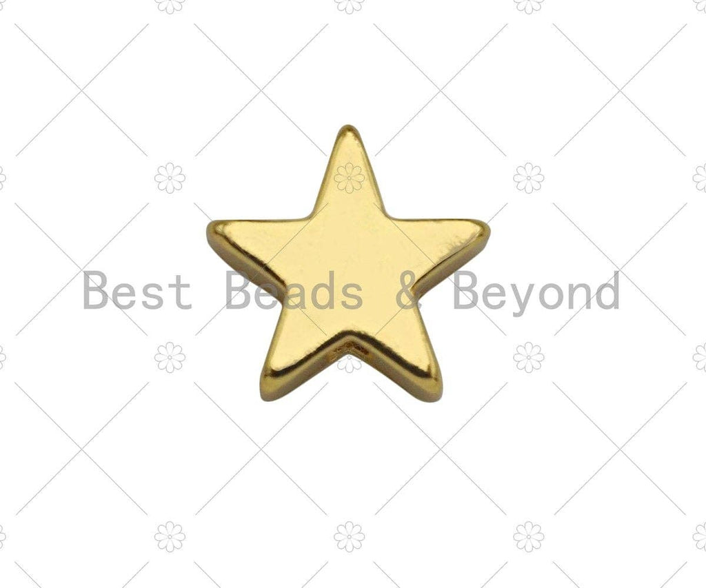 5pc Five Point Star Shape Spacer Beads, Cubic Zirconia Space pave Beads, 7mm, sku#Y309