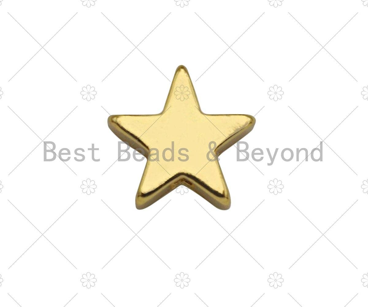 5pc Five Point Star Shape Spacer Beads, Cubic Zirconia Space pave Beads, 7mm, sku#Y309