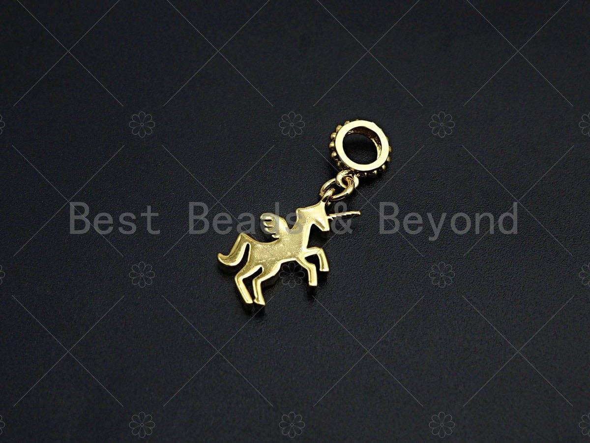 Clear CZ Micro Pave Unicorn Pendant/Charm, Unicorn Pendant Charm,legendary creature Charm, 11x18mm,sku#Y252