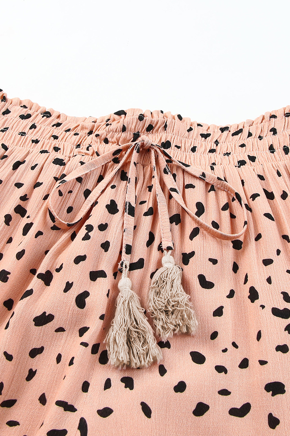 Analia Leg Dalmatian Palazzo Pants-Threaded Pear