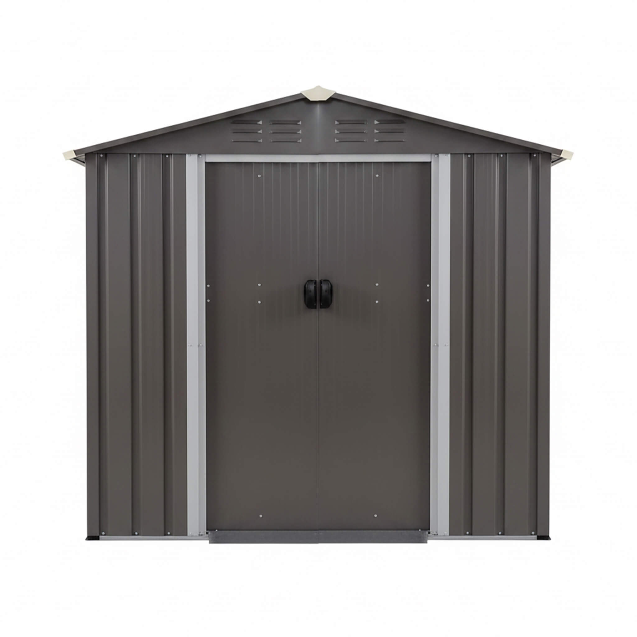 [04X06FT] Alora Outdoor All-Weather Galvanized Metal Storage Shed With Sliding Door (SAK96472)