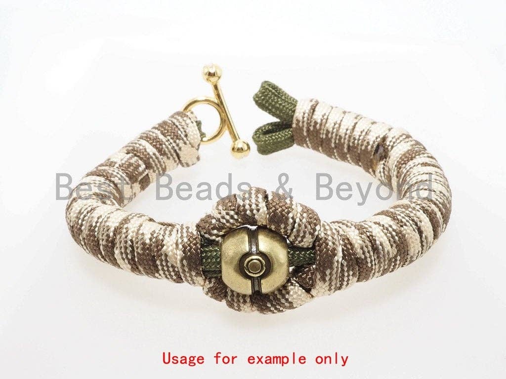 Antique Barrel Beads, Paracord Bracelet Beads, Lanyard Making Beads, Men's Bracelet Beads, Big Hole Beads, 13x14mm, 1pc, sku#Y92