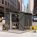 [05X09FT] Heavy-Duty Outdoor Galvanized Steel Storage Shed With Lockable Doors (SAK80637)