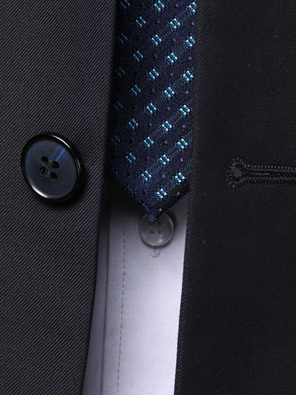 Men's Lapel Collar Long Sleeve Blazer and Pants Set