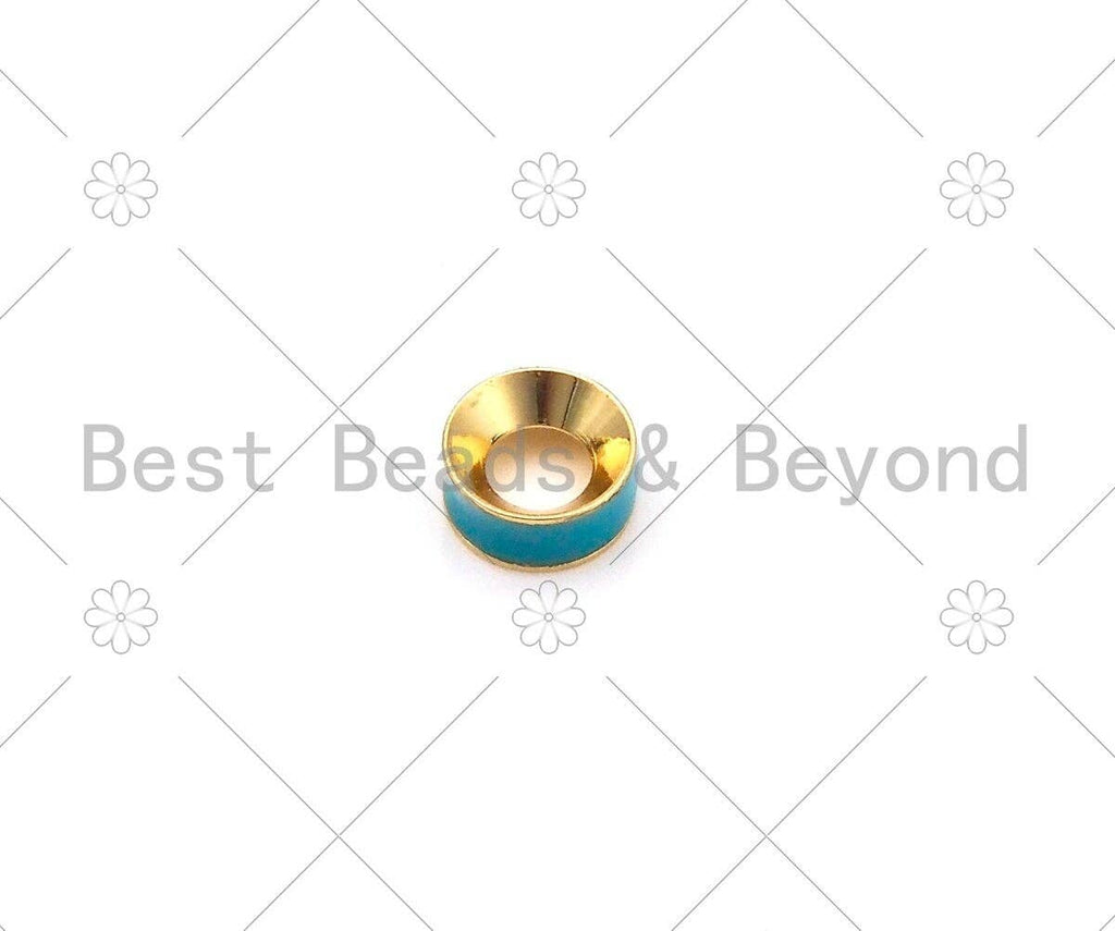 Gold Filled Colorful Enamel Drum Spacer Enamel Bead, Enamel Spacer Tube, Colorful Spacer Beads, 7x7x3mm,sku#G428-Bestbeads & Beyond