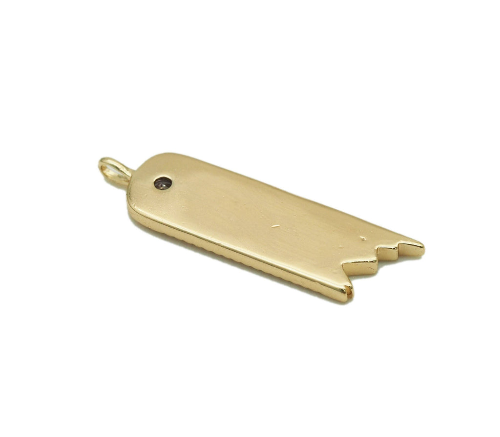 CZ Ruler Charm, Sku#ZX42