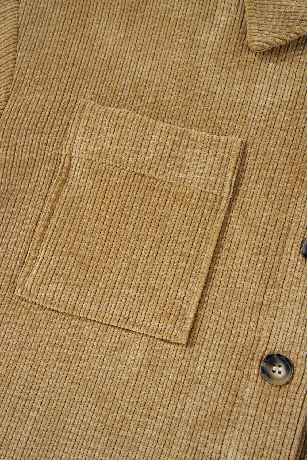 Giuliana Patched Up Corduroy Shacket-Threaded Pear
