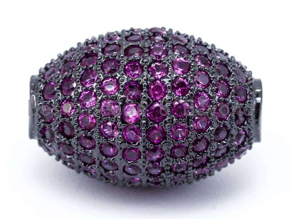 Colored CZ Micro Pave Barrel Drum Spacer Beads, Green Purple Orange Black Blue Space Beads for Necklace Bracelt, 16x16x12mm, sku#G187