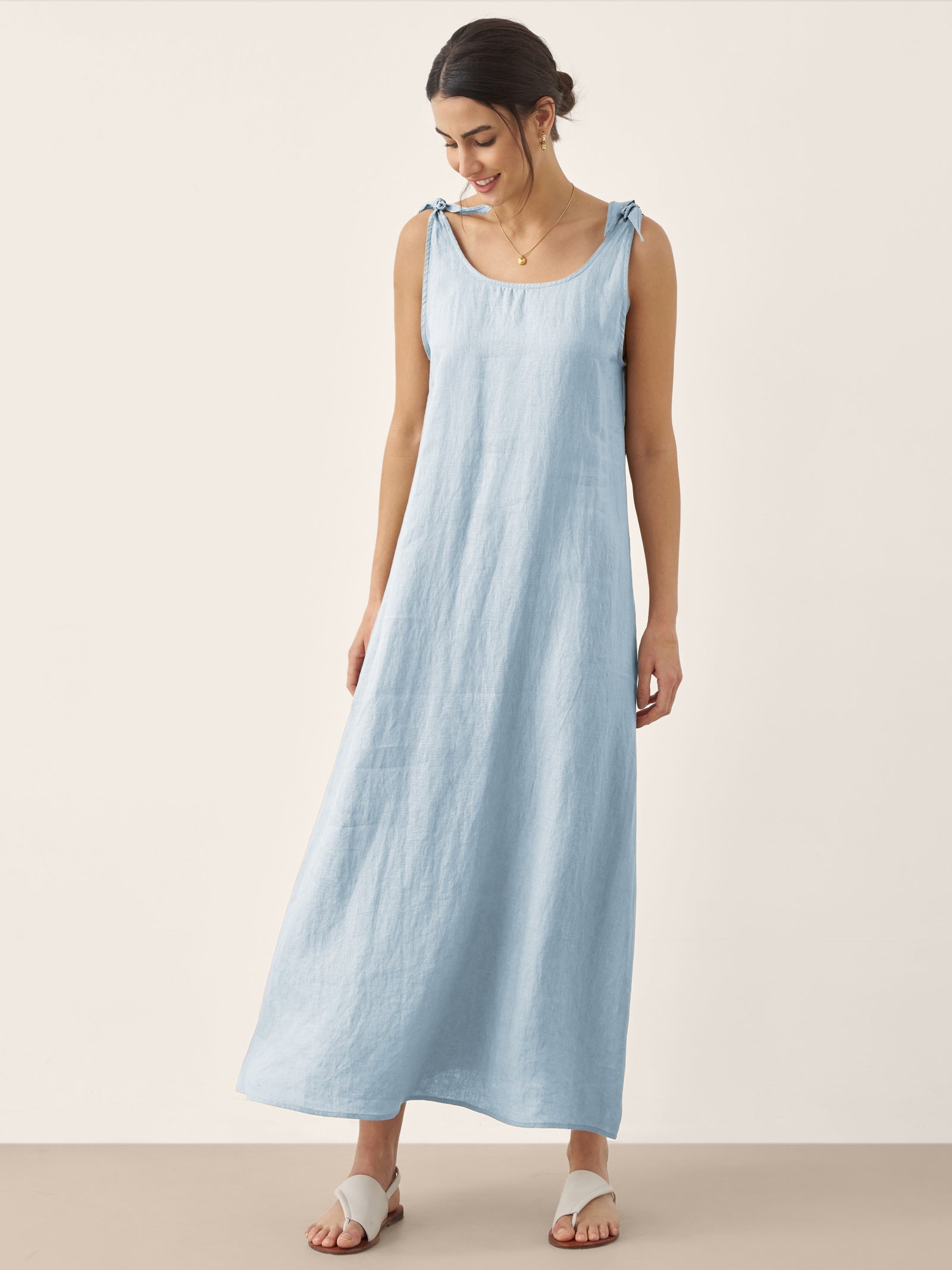 100% Linen Camisole Dress QEARL-LINTICO
