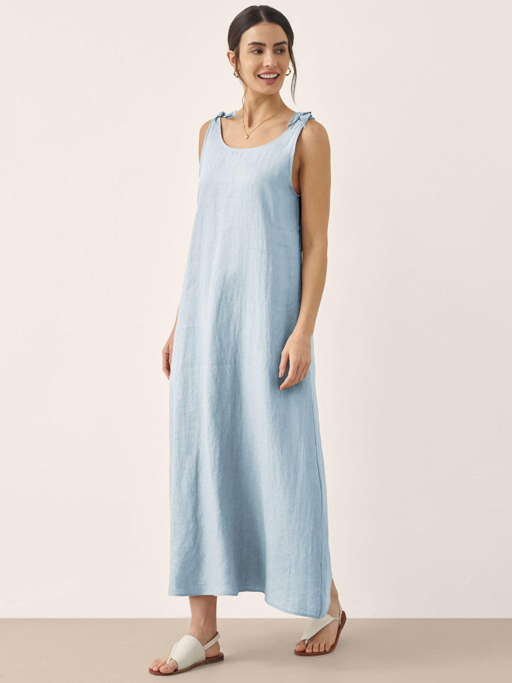100% Linen Camisole Dress QEARL-LINTICO