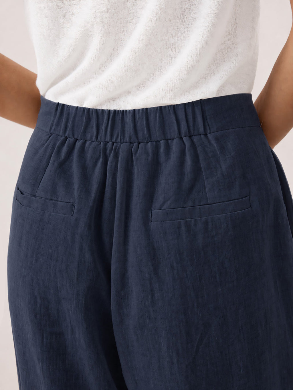 100% Linen Buttoned Slit-Hem Pants KATYA-LINTICO