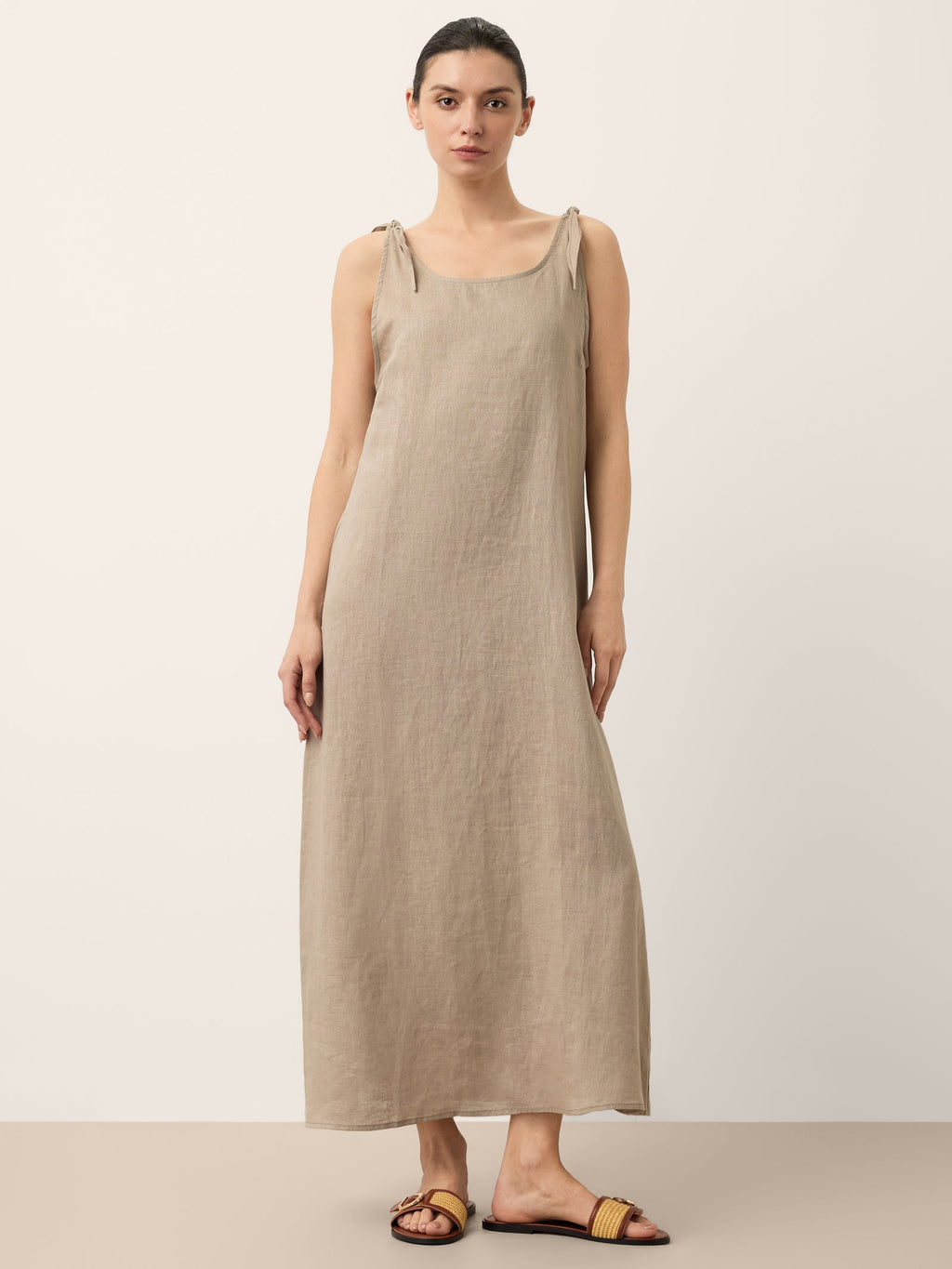 100% Linen Camisole Dress QEARL-LINTICO