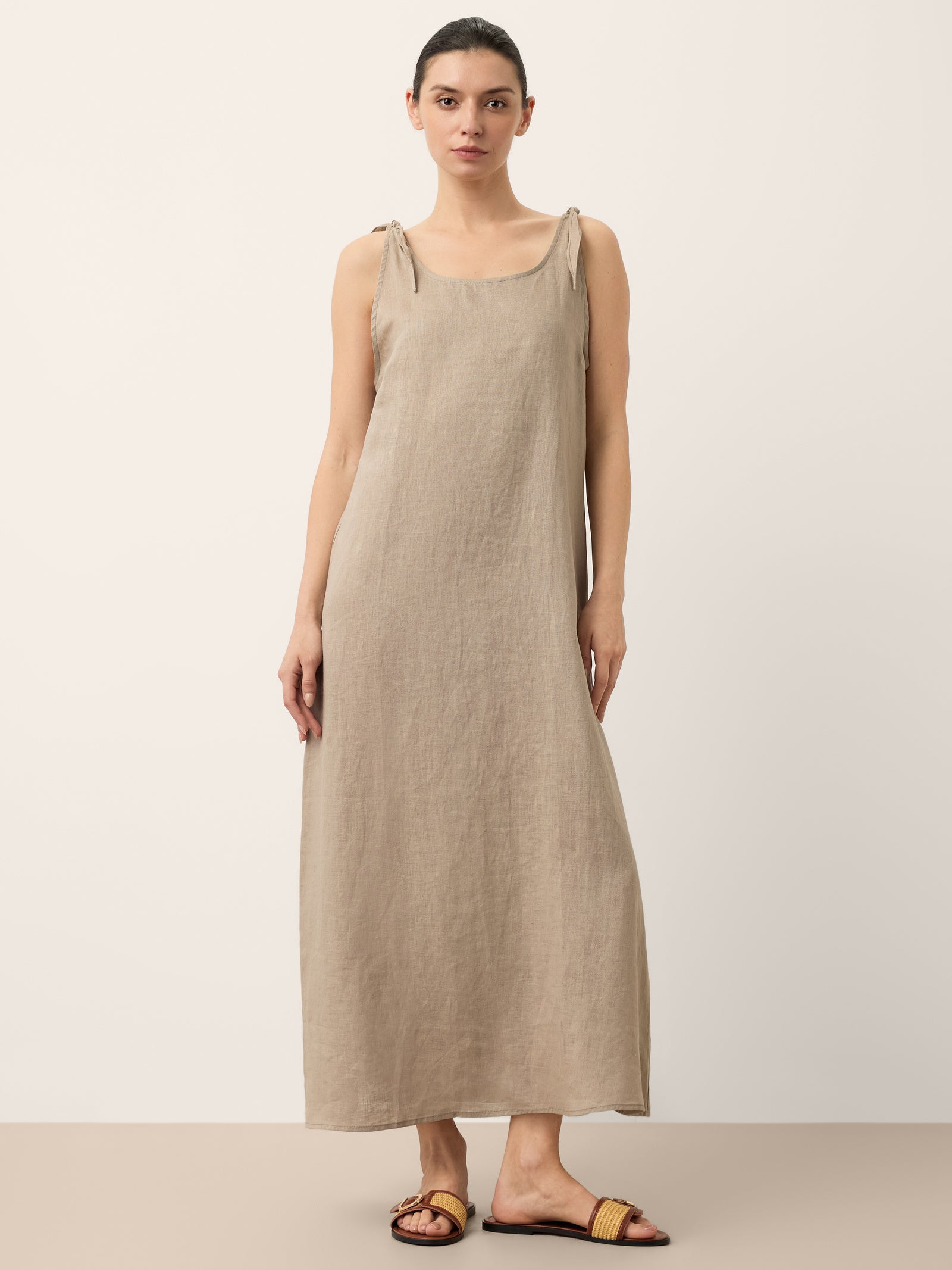 100% Linen Camisole Dress QEARL-LINTICO