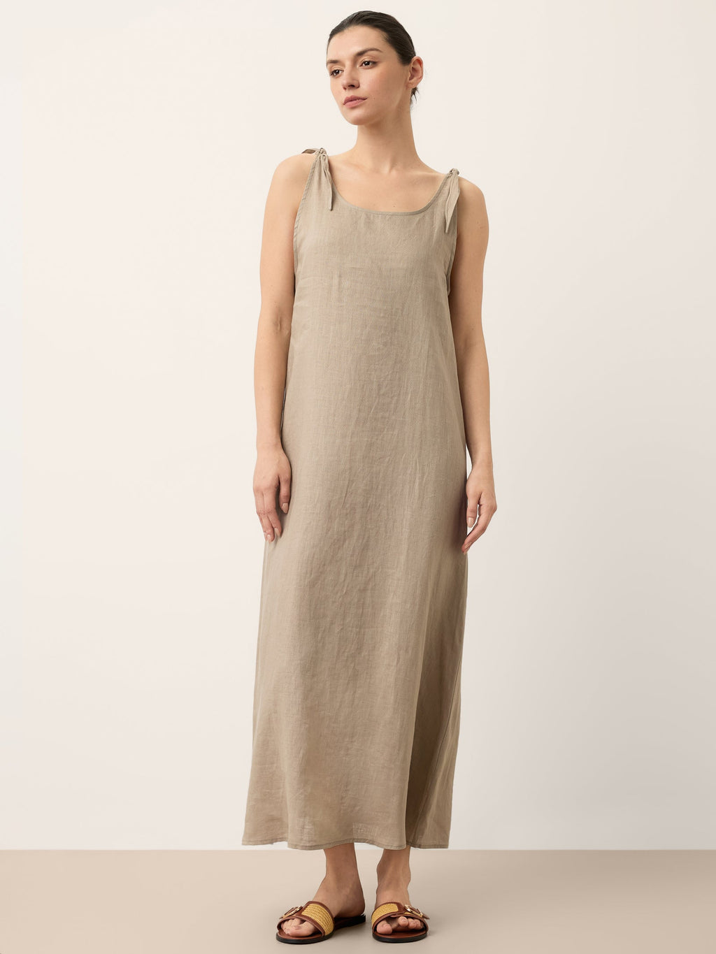 100% Linen Camisole Dress QEARL-LINTICO