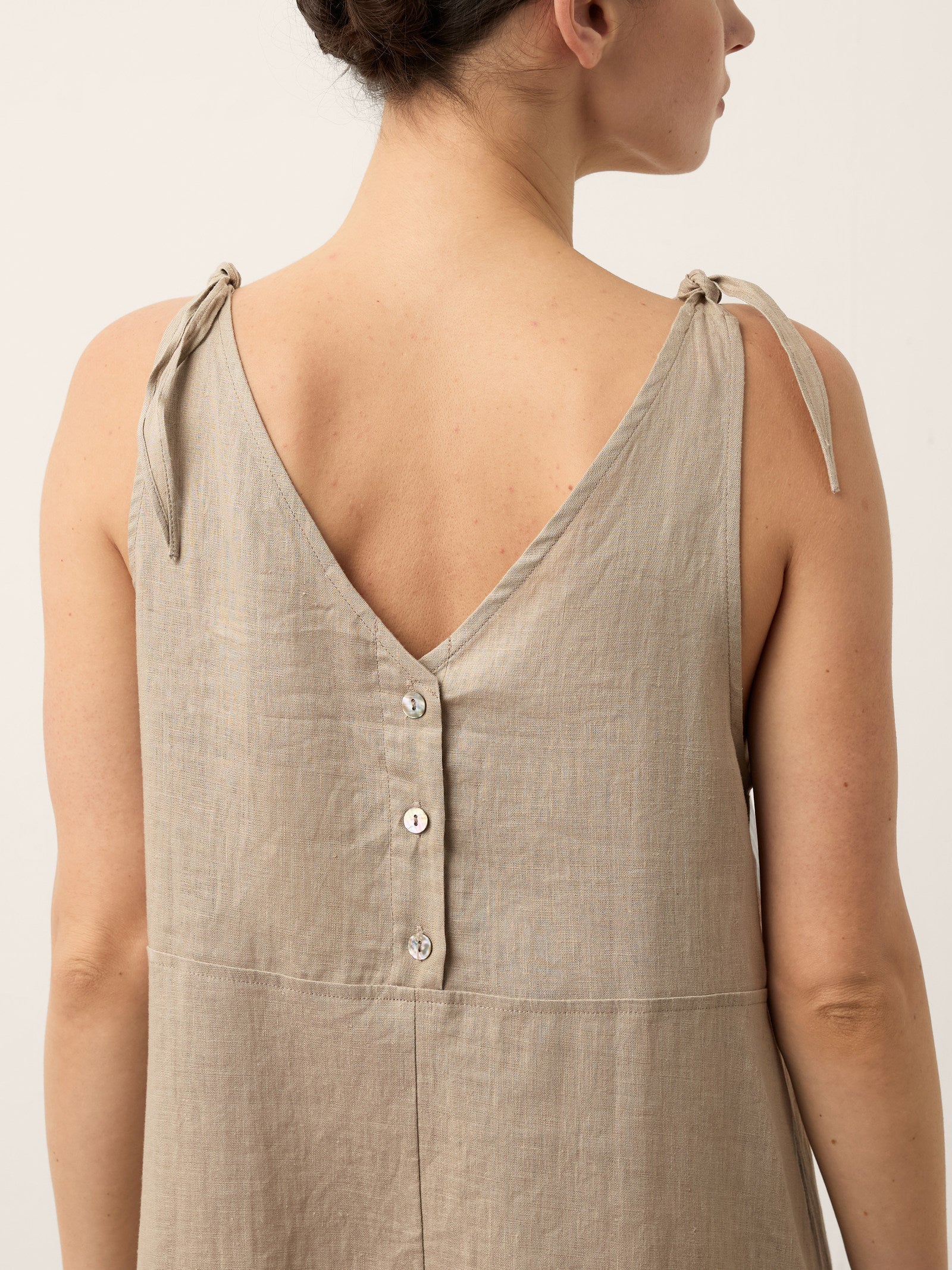 100% Linen Camisole Dress QEARL-LINTICO