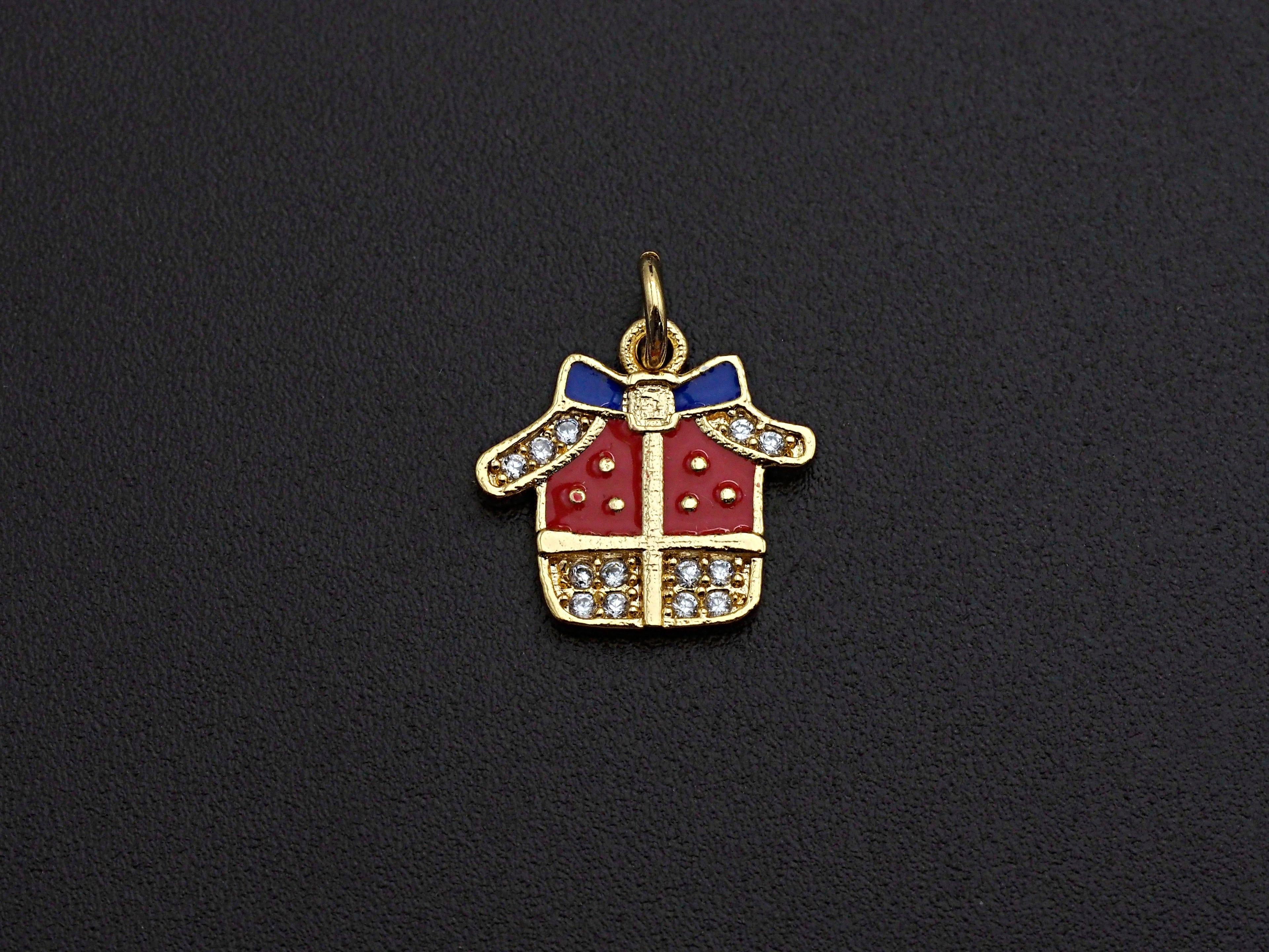 Enamel Colorful Christmas decoration Pendant,CZ Micro Pave Oil Drop pendant,Enamel Jewelry, Christmas Charm,9-15mm, sku#Z669