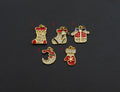 Enamel Colorful Christmas decoration Pendant,CZ Micro Pave Oil Drop pendant,Enamel Jewelry, Christmas Charm,9-15mm, sku#Z669