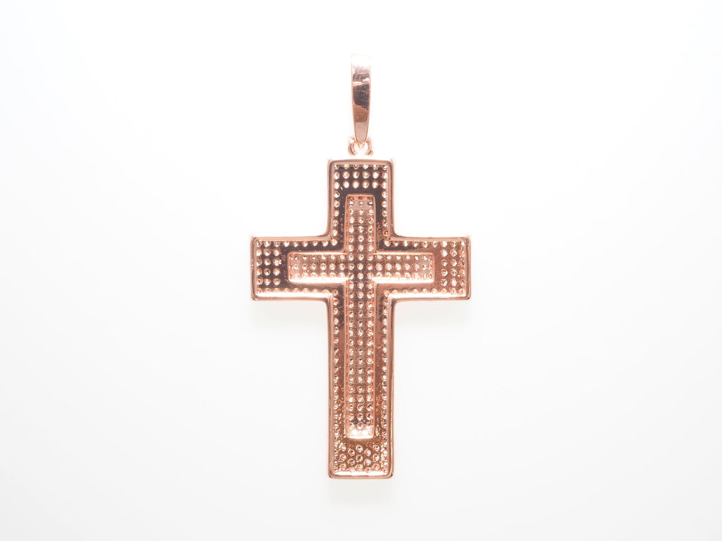 Large CZ Micro Pave Cross Pendant with Cross Symbol,Gold/Silver/Black/Rose Gold Cross,Cubic Zirconia Jewelry Findings,28x38mm,sku#F484
