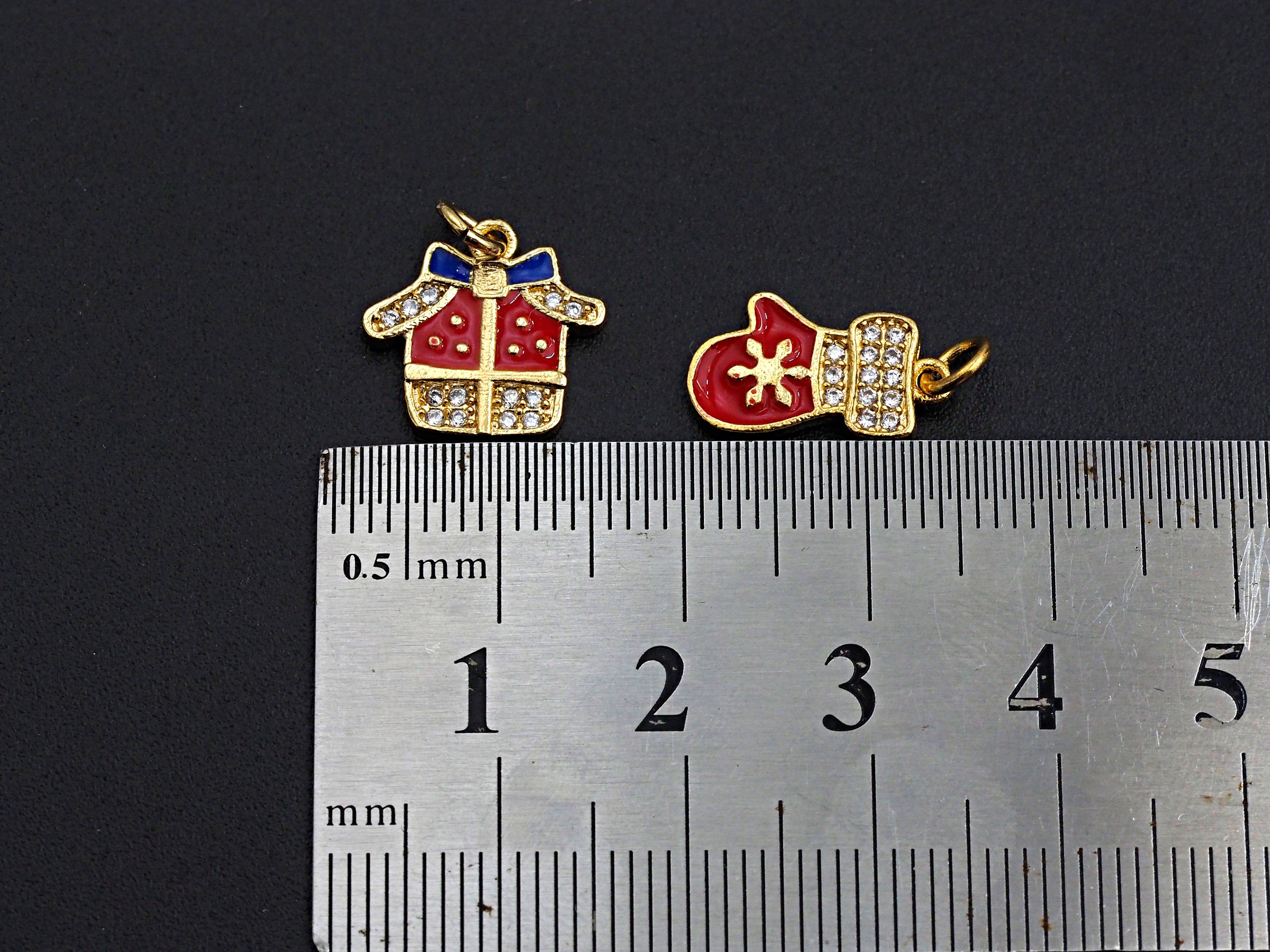 Enamel Colorful Christmas decoration Pendant,CZ Micro Pave Oil Drop pendant,Enamel Jewelry, Christmas Charm,9-15mm, sku#Z669