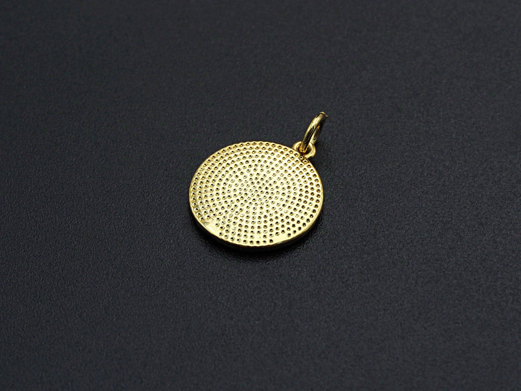 Medallion Insects on Round Coin Pendant, Round Coin Pendant, Gold/Silver Tone, 15X17mm, Sku#Z725