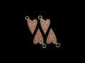 Fuchsia CZ Micro Pave Heart Pendant, Cubic Zirconia Heart Pendant, Gold Tone pendant,9x16mm, sku#F1120