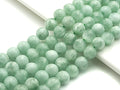 Natural Green Angelite Beads, 6mm/8mm/10mm/12mm Round Smooth Gemstone Beads, Green Angelite, 15.5"Full Strand, sku#U617