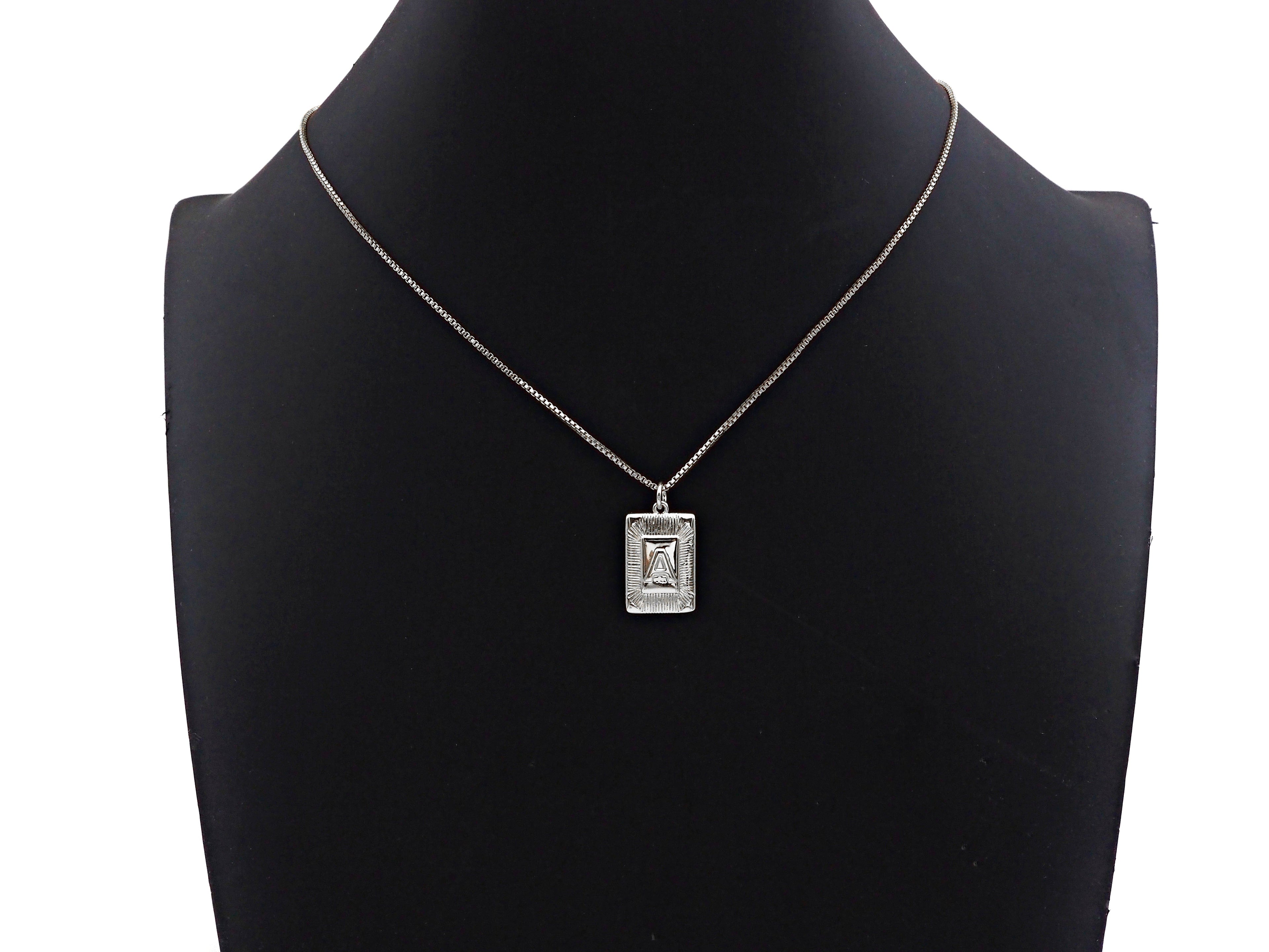 Silver Initial Letter Charm, Alphabet Letter Charm, SKU#F1347C