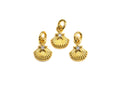 Tiny Star On Shell Shaped Pendant/Charm, Shell Cubic Zirconia Pendant Charm, Gold Shell Charm, 8x10mm,sku#Z807
