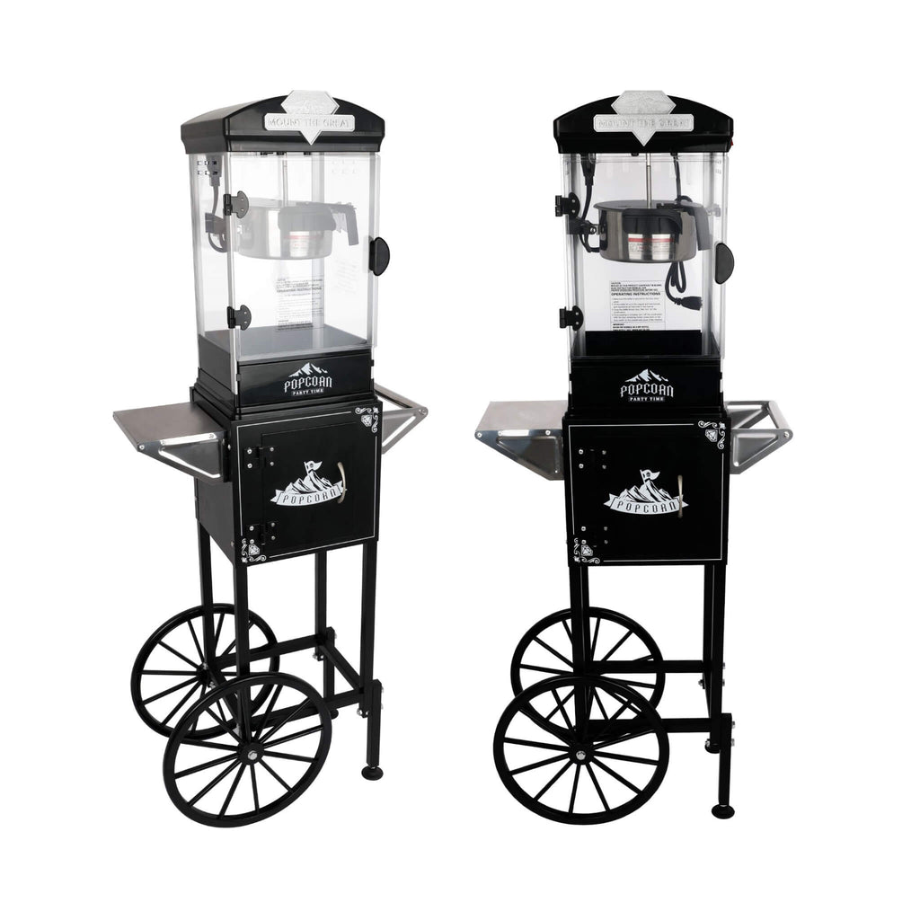 Premium 10OZ Portable Kettle Popcorn Maker Machine With Cart (SAK42196)