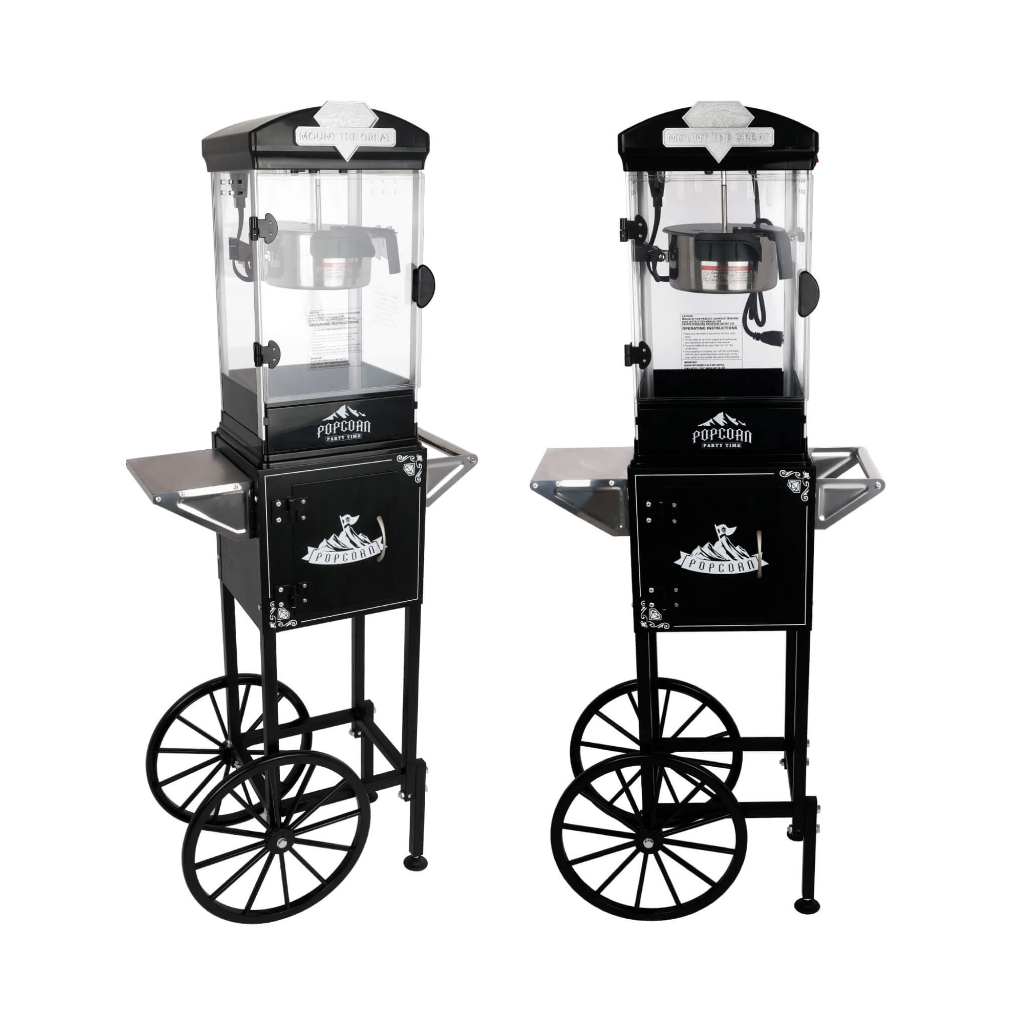 Premium 10OZ Portable Kettle Popcorn Maker Machine With Cart (SAK42196)