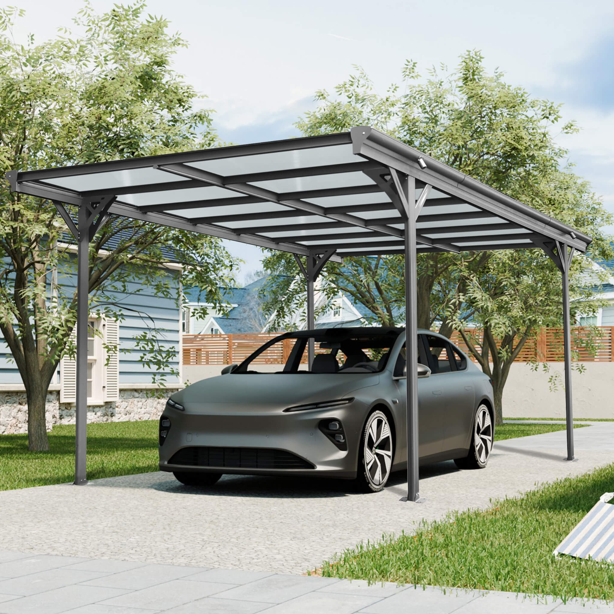 10x16' Alora Heavy-Duty Outdoor Driveway Pergola