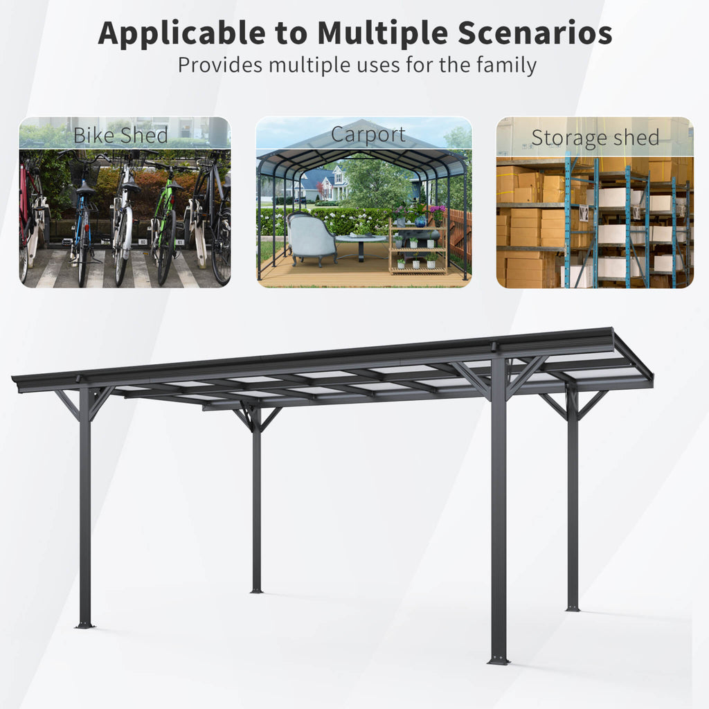 10x16' Alora Heavy-Duty Outdoor Driveway Pergola