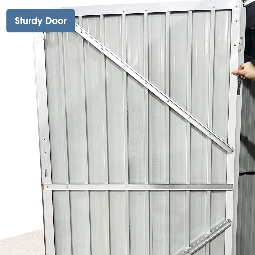 [10X20FT] Alora Heavy-Duty Multipurpose Outdoor All-Weather Utility Garage Storage Shed With Air Vents (SAK74834)