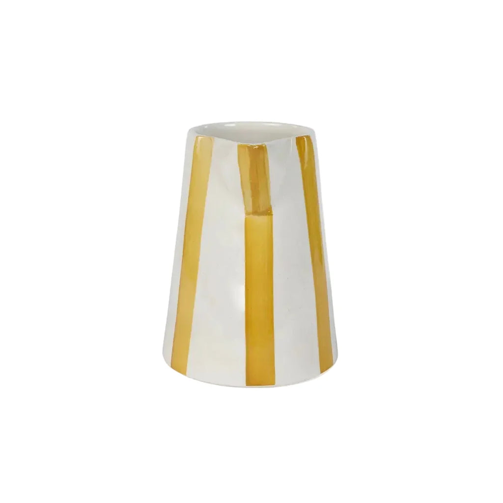 Yellow Pitcher | Handpainted Stoneware | 8.25 x 8.25 x 8 in