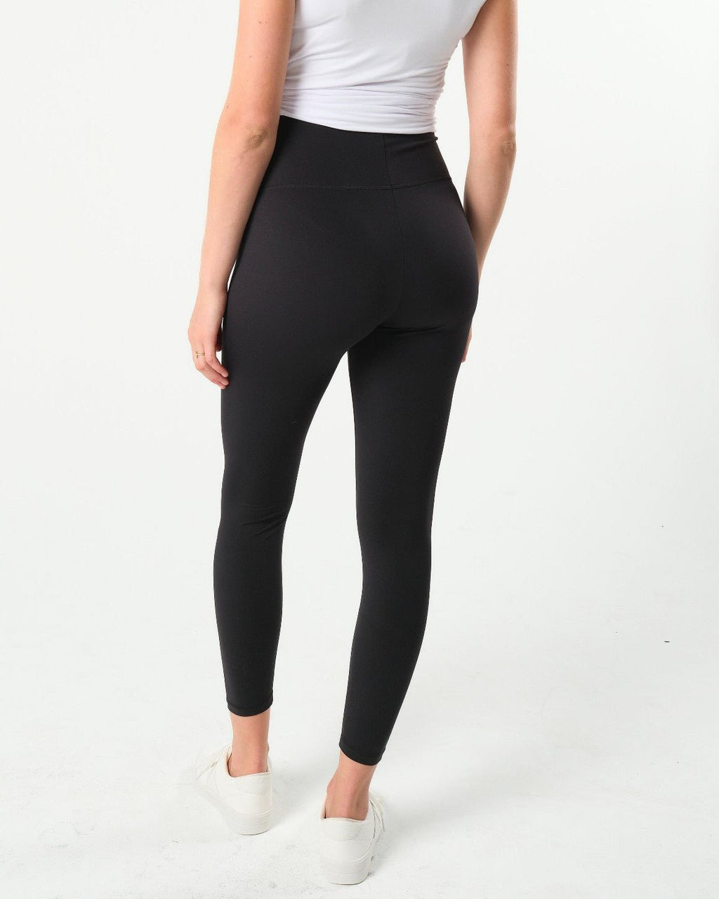 Black Maternity Eco Leggings w/ Concealed Pocket