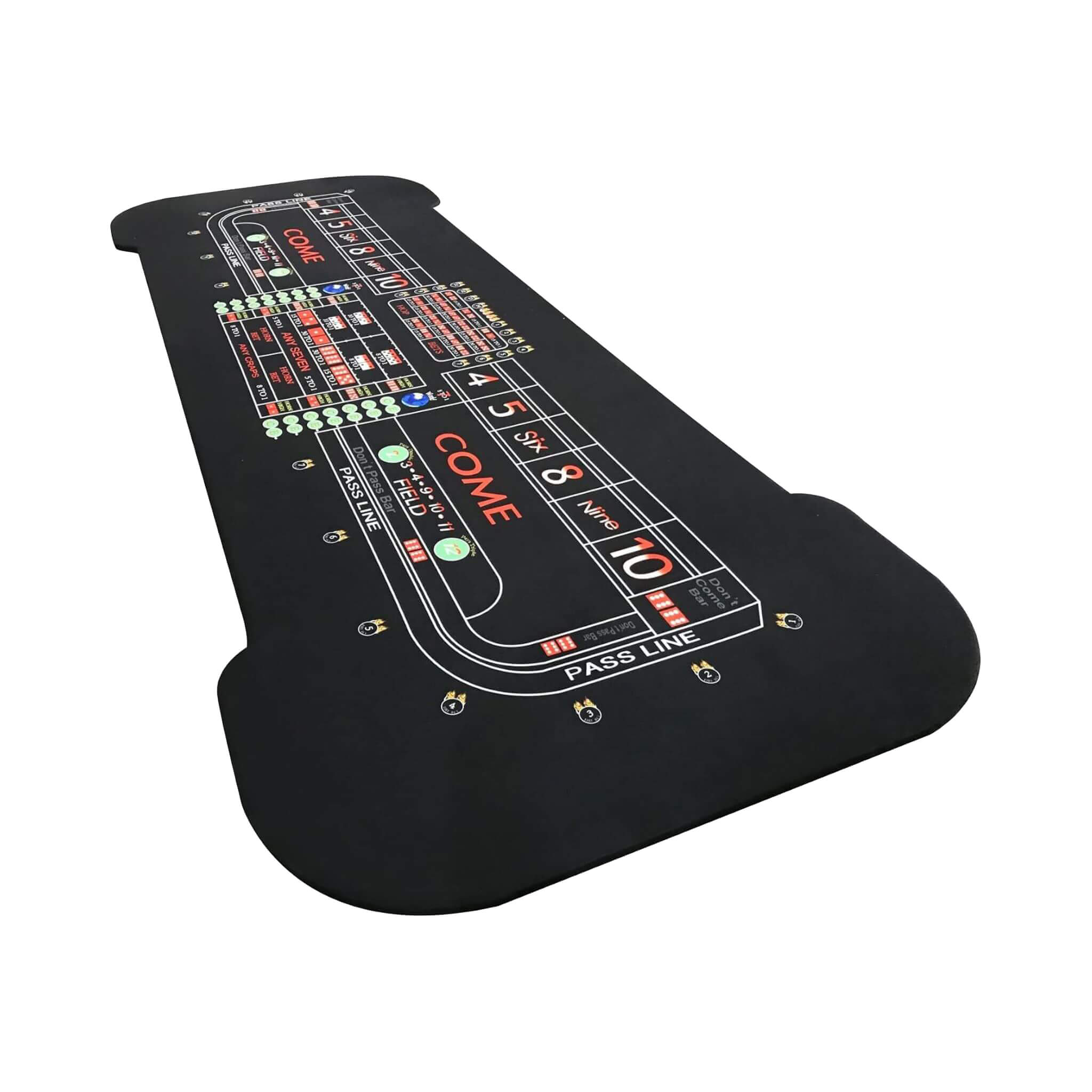 12FT Casino Style Craps Table With Full Drink Rail And Cushion Rim Cover (SAK35098)