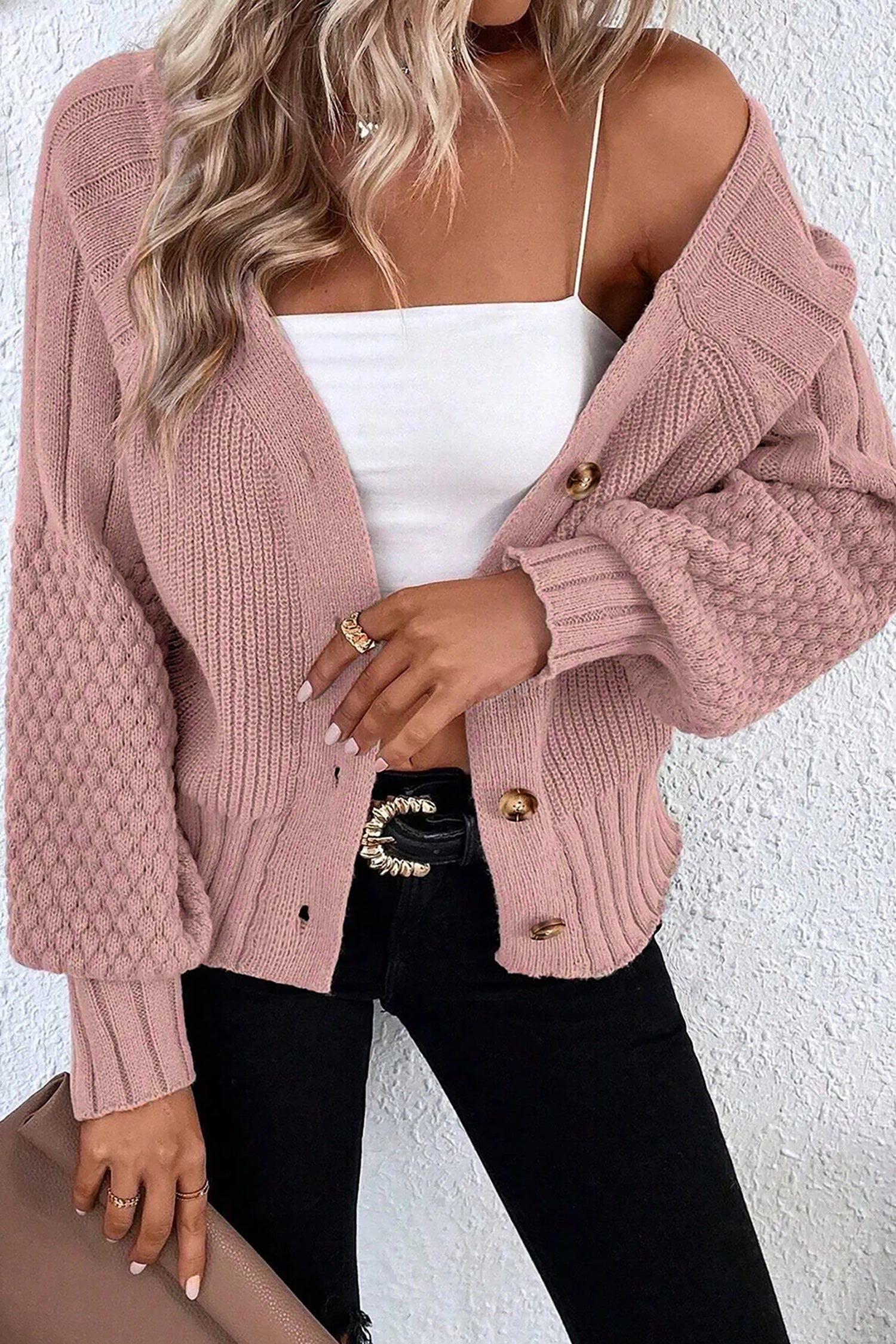 Khloe Mixed Texture Knit Sweater