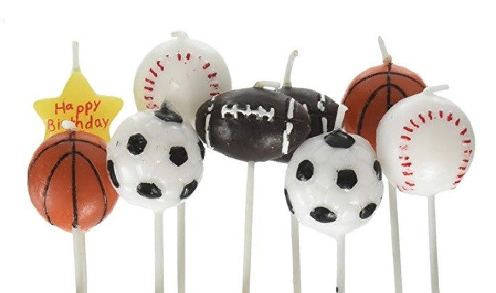 9 Sports Birthday Candles Pack