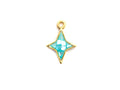Natural Blue Shell North Star Shape Charm, 14x10mm, Sku#Z344