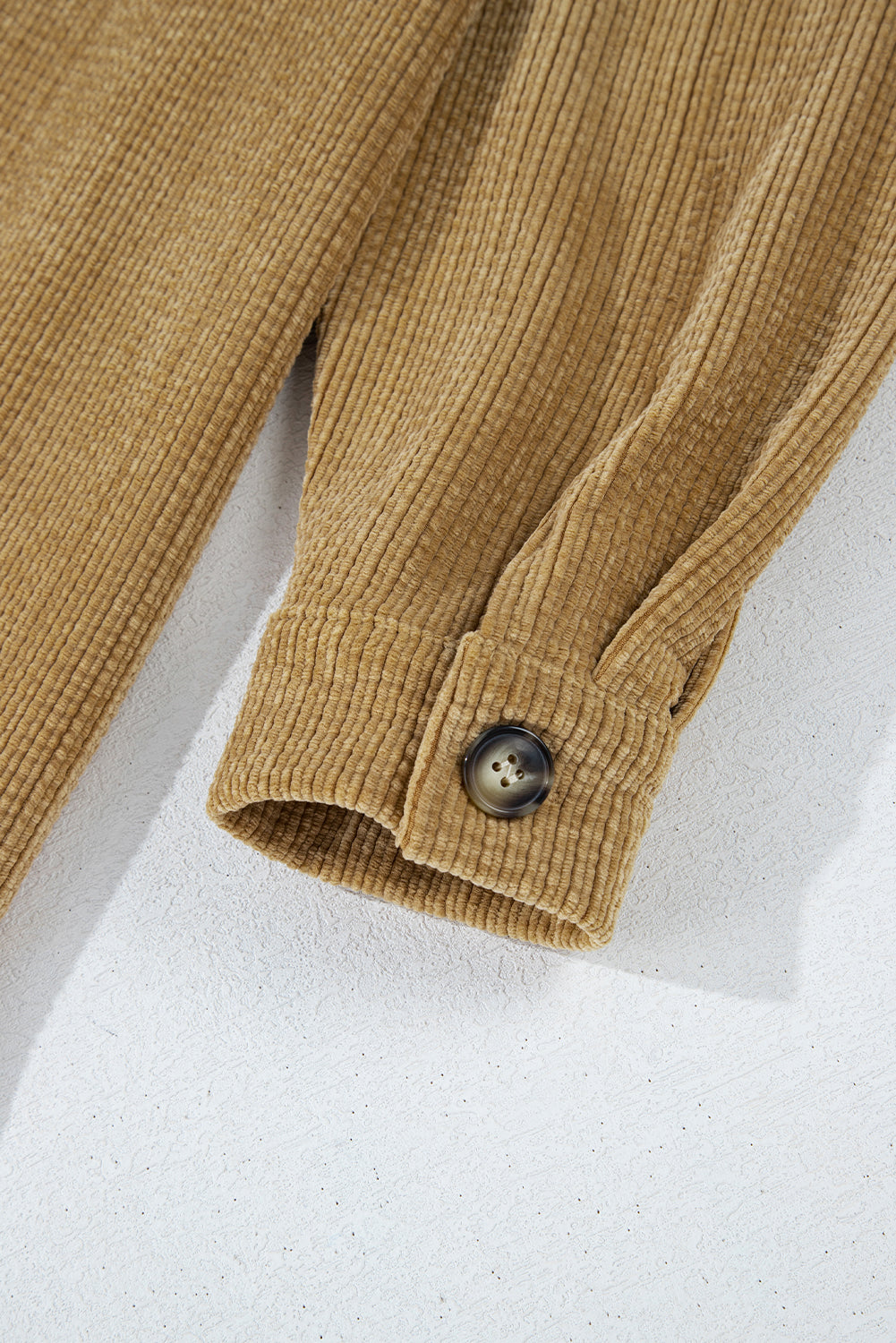 Giuliana Patched Up Corduroy Shacket-Threaded Pear