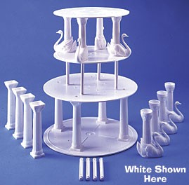 Build Your Own Cake Display - Bush Style Separator System: Step 1 - Plates (White)