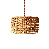 Woven rattan pendant light
