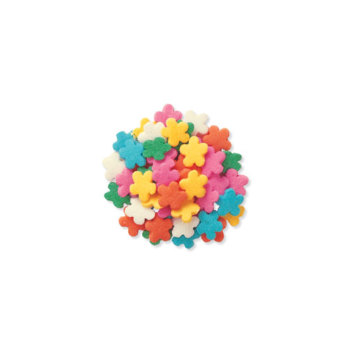 Edible Pastel Flower Sprinkle Quins, 8 oz Package