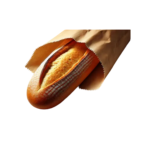 Paper Bread Bags with Front Window, 3.5" x 2" x 24'', 25 ct By Oasis Supply