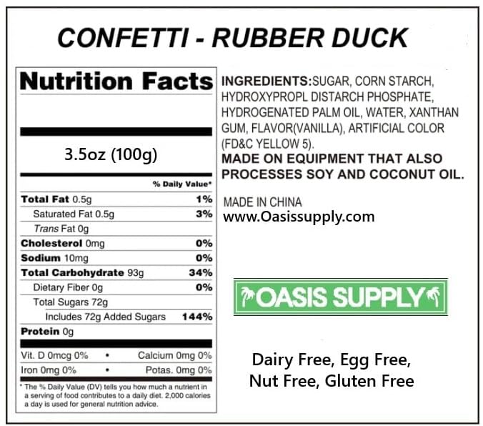 Edible Confetti Rubber Duck Sprinkles & Sugar Shape Decorations