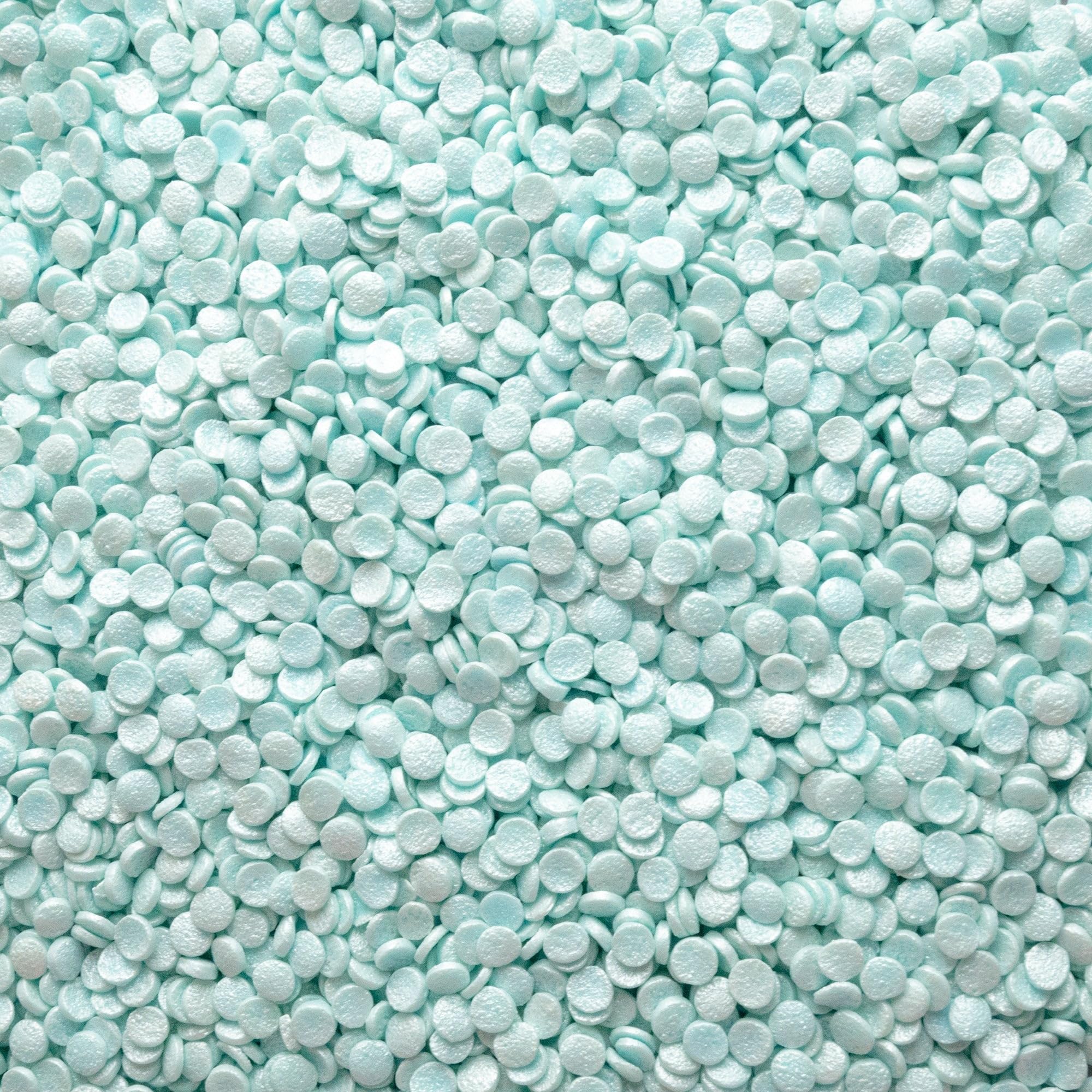 Edible Mini Pearl Quins-Blue Confetti Sprinkles & Sugar Shape Decorations